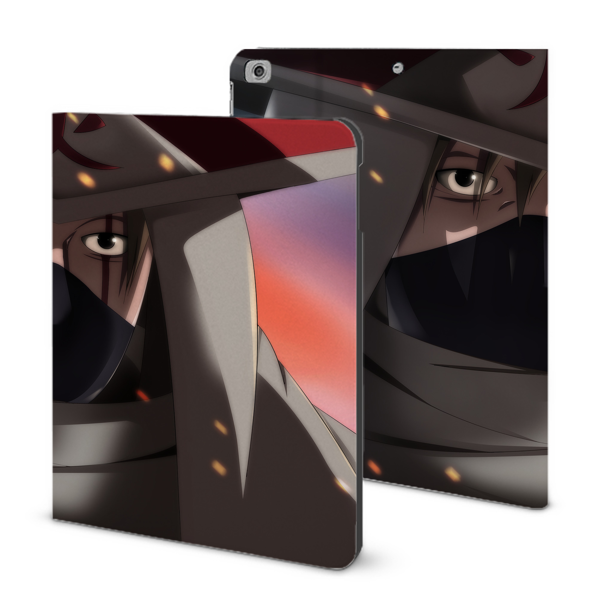 （画像用） NARUTO -ナルト- NARUTO -ナルト- 疾風伝 IPad ケース ブック型 PUレザー TPU 耐衝撃 軽量 薄型 ペン収納なし 全面保護 IPad 各モデル対応